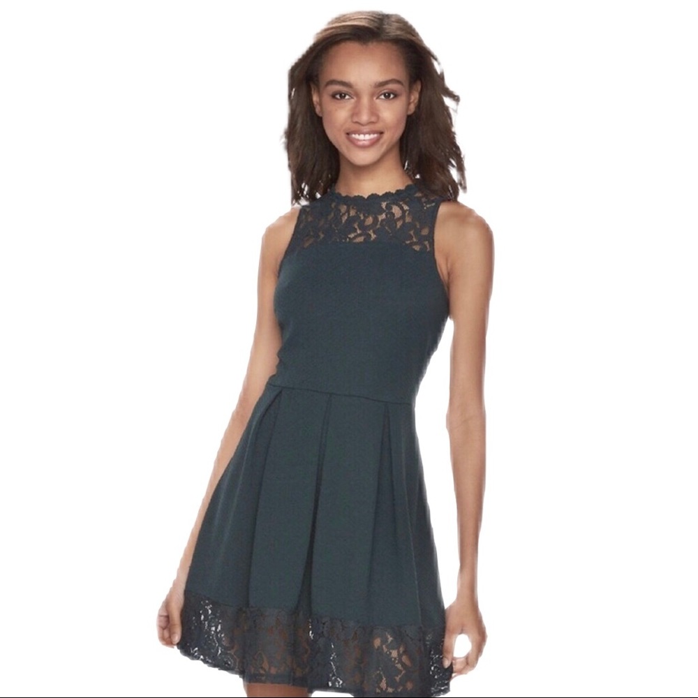 Rewind Sleeveless Jacquard Print Fit & Flare SZ LG